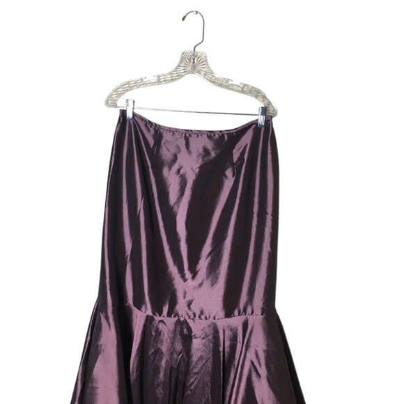Jade Couture Dress Women's Size 12 Purple Satin Prom Strapless - Picture 3 of 7
